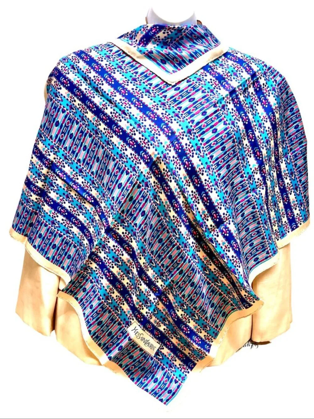 Yves Saint Laurent YSL  Silk Satin Scarf 31